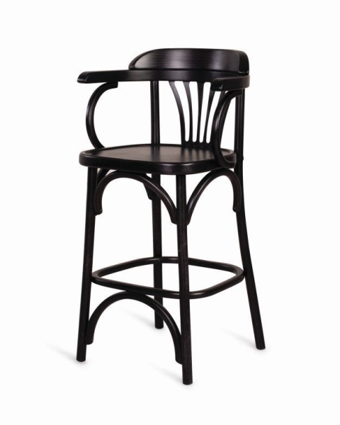 Полубарный деревянный стул Венский 650 венге с твердым сиденьем