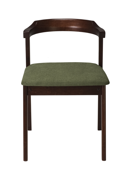 Стул Штаер темный тон, букле зеленый MOSS 615