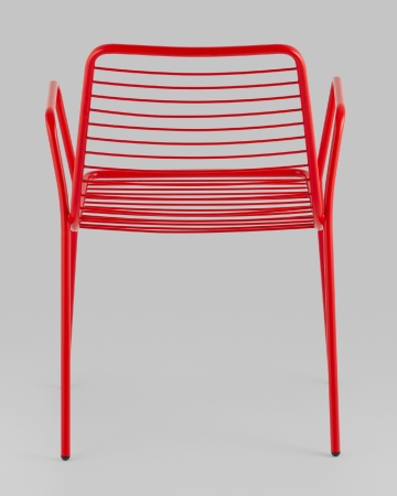 Стул с подлокотниками Дели металл красный