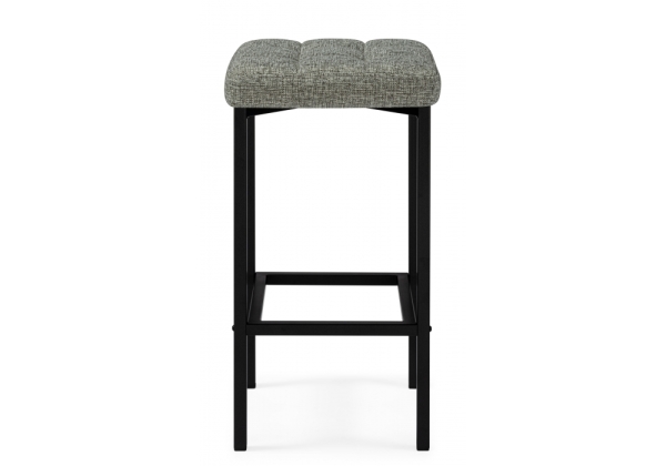Барный стул Лофт рогожка графит, черный матовый