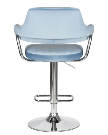 Стул барный CHARLY пудрово-голубой велюр MJ9-74