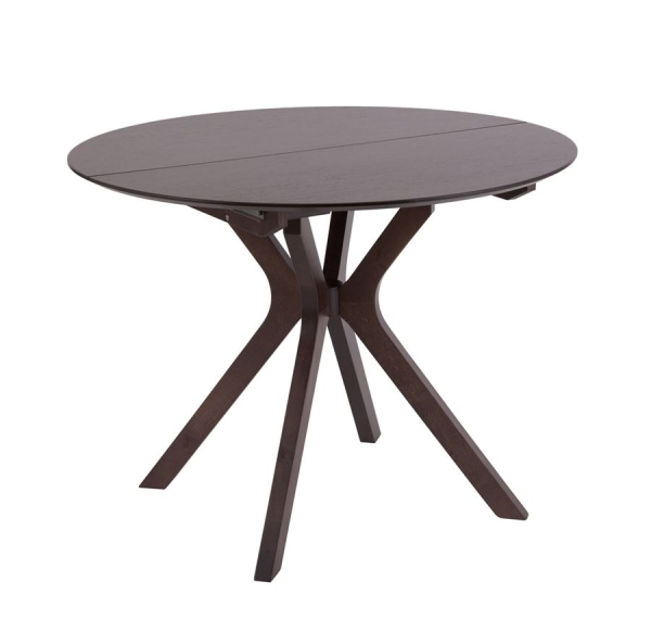 Стол Пекин раздвижной 1000*1000+300 темный орех