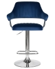Стул барный CHARLY синий велюр MJ9-117