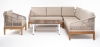 "Канны" модульная угловая лаунж-зона из роупа (веревки), основание дуб, цвет бежевый "Канны" модульная угловая лаунж-зона из роупа (веревки), основание дуб, цвет бежевый