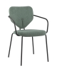 Стул обеденный Masey с подлокотниками зеленый