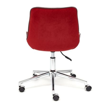 Кресло STYLE, флок, бордовый