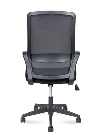 Кресло офисное Pino LB черный, ткань и пластик, мягкое сиденье, с подлокотниками