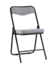 Складной стул Джонни велюр серый каркас черный матовый