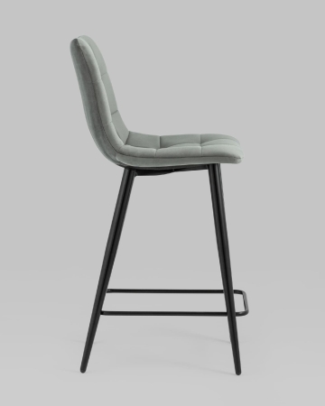 Стул полубарный Джанго велюр серый высота сиденья 60 см