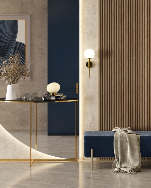 Банкетка Болейн с ящиком велюр синий