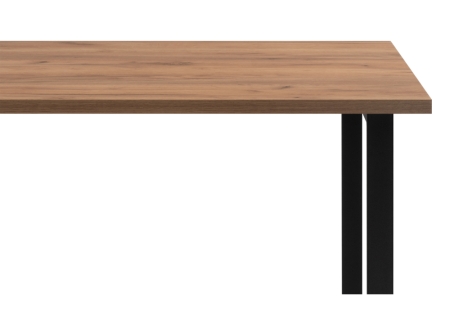 Стол деревянный Лиман 117 х 77 дуб крафт золотой, черный матовый