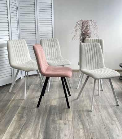 Стул ELVIS WZ2042-10 пепел розы, черный каркас