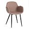 Кресло VALENTINO (mod. PC45-2) металл/экокожа/ткань, 55х58х81 см, коричневый/чёрный