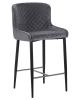 Стул полубарный CHRISTIAN'65 черные ножки, темно-серый велюр V108-91