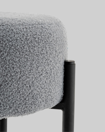 Стул барный Беккет букле светло-серый