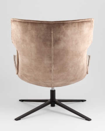 Кресло лаунж Sway бежевый с коричневым