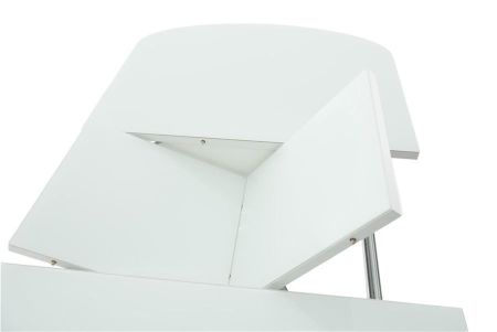 Стол "Корсика 110 " 110/141,5 х 70 стекло матовое белое, пленка белая матовая