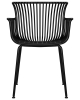 Стул ROSS черный, пластик и металл, твердое сиденье, с подлокотниками