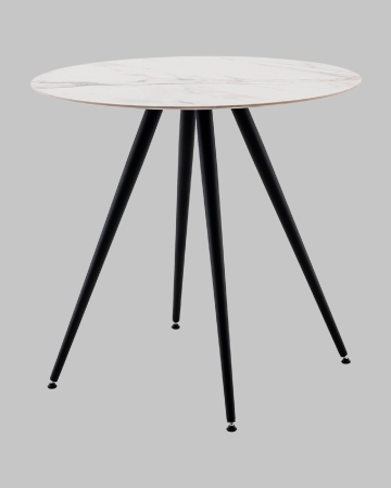 Стол Ники с круглой столешницей из керамики Ice Jade 800