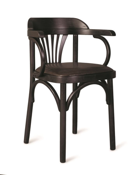 Деревянный стул Венский венге с мягким сиденьем из коричневой экокожи