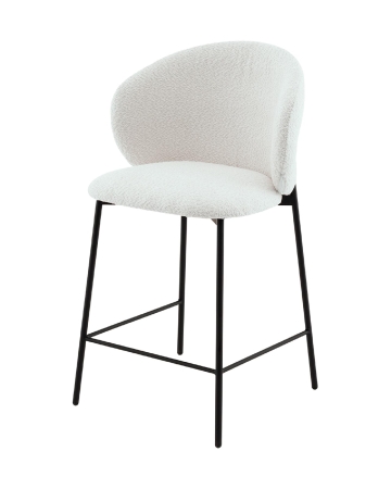Стул полубарный Блейз букле белый