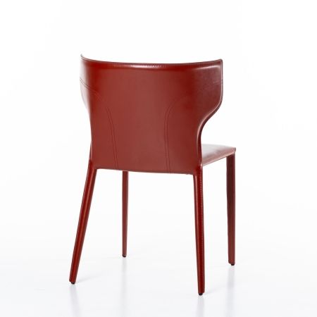 Стул Austin кожа ретро красный