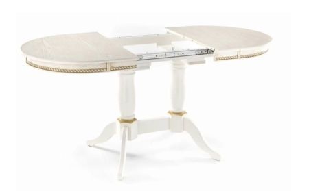 Стол Овал "Милорд" 80х120х160 эмаль 1013 + патина золото