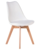 Стул обеденный JERRY SOFT ножки светлый бук, цвет сиденья белый W-02