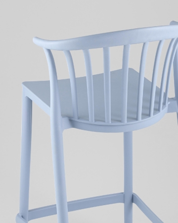 Стул полубарный Campo пластик голубой