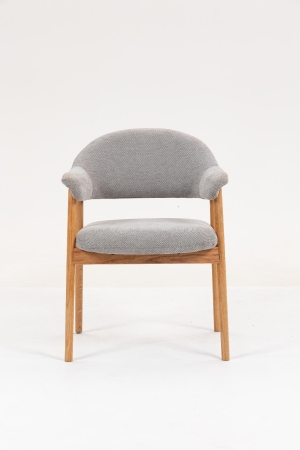 Стул обеденный Tavu с деревянными ножками серый 2 шт.