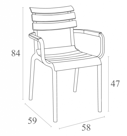 Кресло пластиковое Siesta Contract Paris