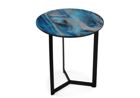 Журнальный стол Роб D-450 45х50 лазурит, черный