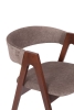 Стул "Честер 1" темный орех, ткань Айсберг корица