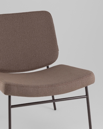 Кресло Эбигейл велюр коричневый, каркас серо-коричневый