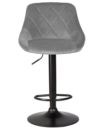 Стул барный LOGAN черный серый велюр MJ9-75
