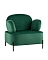 Кресло Кэнди с подлокотниками велюр зелёный