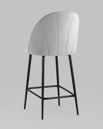 Стул полубарный Логан SN велюр светло-серый