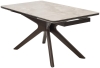 Стол EDER 160 GLOSS AMBER JADE SOLID CERAMIC, орех