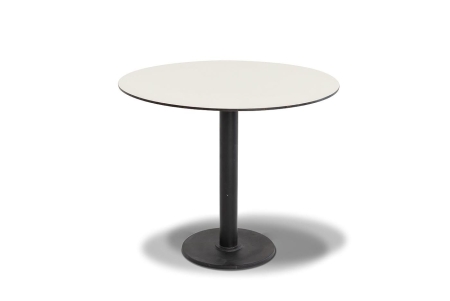 Интерьерный стол "Каффе" из HPL круглый Ø70см, цвет молочный