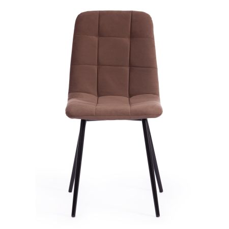 Стул CHILLY MAX ткань и металл, 45х54х90 см, коричневый 01, черный