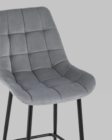 Стул полубарный Флекс велюр велютто серый 2 шт.