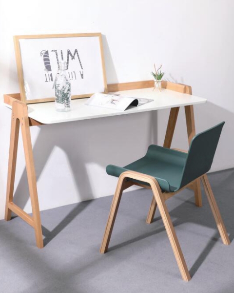 Стол письменный Pyramid 118*53 белый/светлое дерево