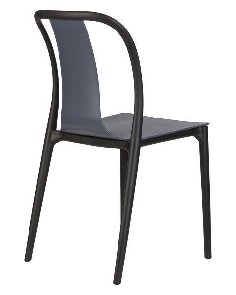 Стул обеденный ADAM черный, серо-голубой