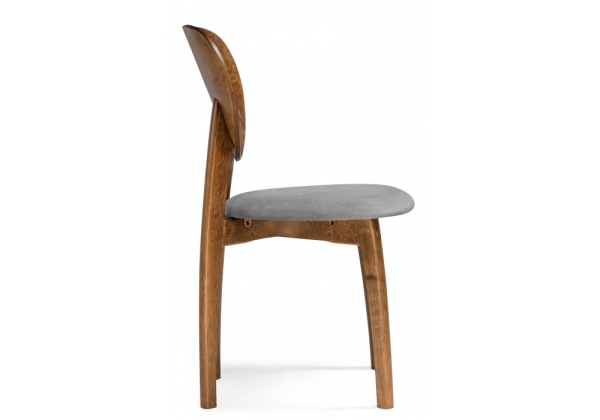 Стул деревянный Окава ткань tenerife stone, миланский орех