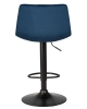 Набор 2 шт Стул барный TAILOR BLACK, синий велюр (MJ9-117)