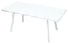 Стол ФИН 120 белый, стекло, белый каркас