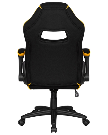 Кресло игровое RICK черно-желтая ткань