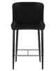 Стул полубарный CHRISTIAN'65 черные ножки, черный велюр V108-77