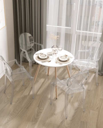 Стул Victoria Ghost с подлокотниками прозрачный