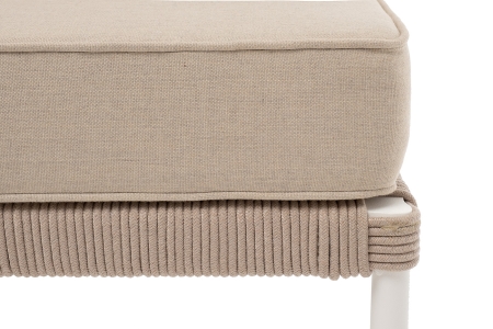 "Канны" модульная угловая лаунж-зона из роупа (веревки) со столом "Диего" (молочный), цвет бежевый "Канны" модульная угловая лаунж-зона из роупа (веревки) со столом "Диего" (молочный), цвет бежевый